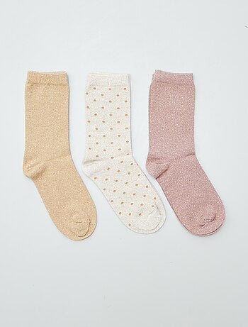 Lot de 3 paires de chaussettes pailletées