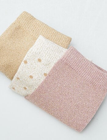 Lot de 3 paires de chaussettes pailletées