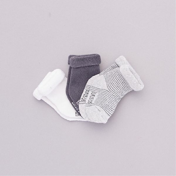 Lot De 3 Paires De Chaussettes Pour Bebe Bebe Fille Gris Kiabi 4 00