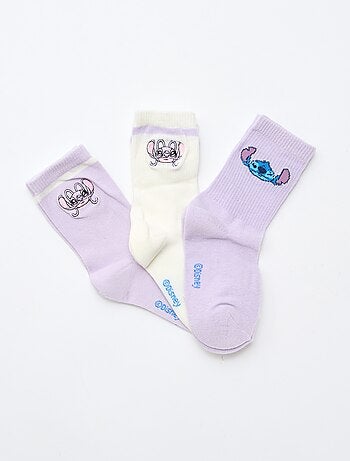Lot de 3 paires de chaussettes 'Stitch'