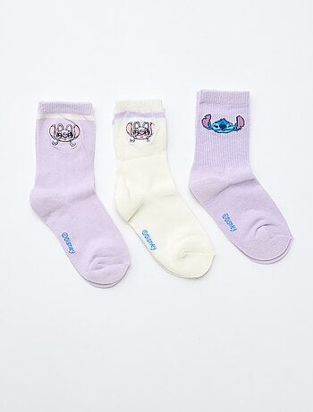Lot de 3 paires de chaussettes 'Stitch'