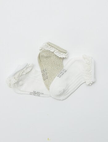 Lot de 3 paires de chaussettes volantées