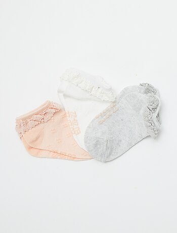 Lot de 3 paires de chaussettes volantées