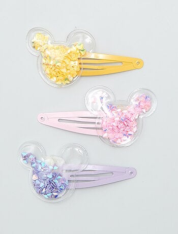 Lot de 3 pinces clic-clac 'Mickey' 'Disney'