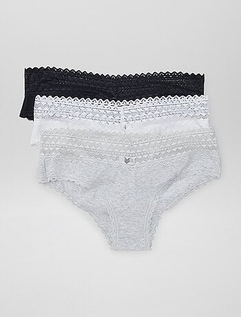 Lot de 3 shorties avec dentelle
