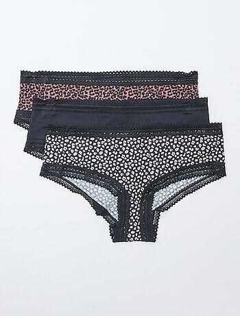 Lot de 3 shortys en microfibre imprimé