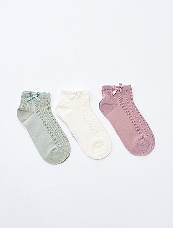 Lot de 3 socquettes à volants