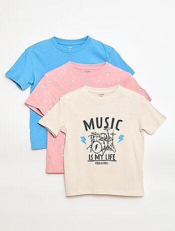 Lot de 3 t-shirts en coton