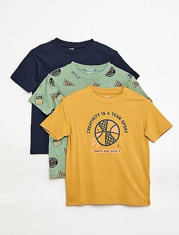 Lot de 3 t-shirts en coton