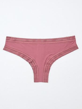 Lot de 3 tangas en microfibre imprimé