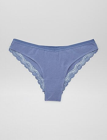 Lot de 3 tangas maternité avec dentelle