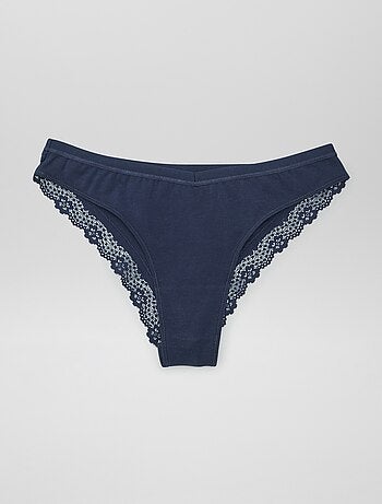Lot de 3 tangas maternité avec dentelle