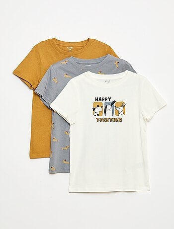 Lot de 3 tee-shirts style 'palmier'