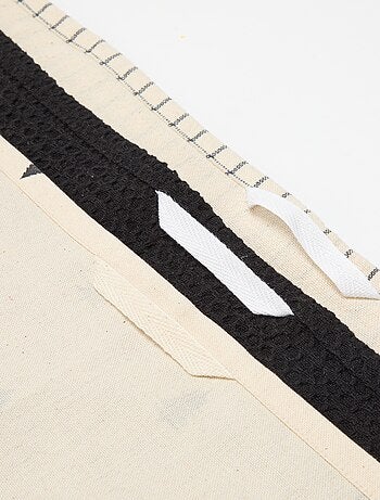 Lot de 3 torchons imprimé Noël en coton 50x70 cm