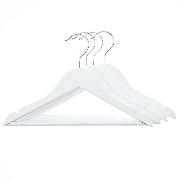 Lot De 4 Cintres Enfants En Bois Linge De Lit Blanc Kiabi 4 50