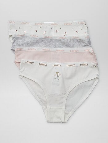Lot de 4 culottes imprimées
