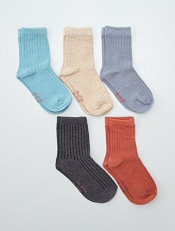 Lot de 5 chaussettes unies