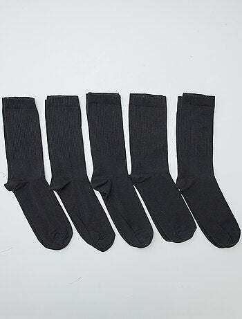 Lot de 5 chaussettes unies