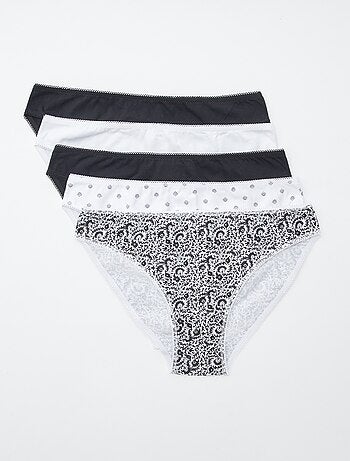 Lot de 5 culottes - unies et imprimées