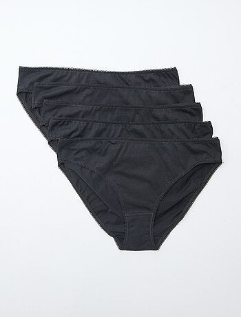 Lot de 5 culottes coton uni