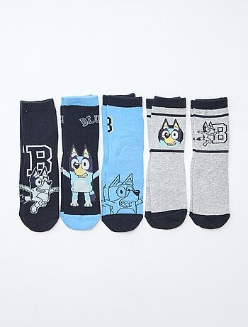 Lot de 5 paires de chaussettes 'Bluey' à tiges hautes