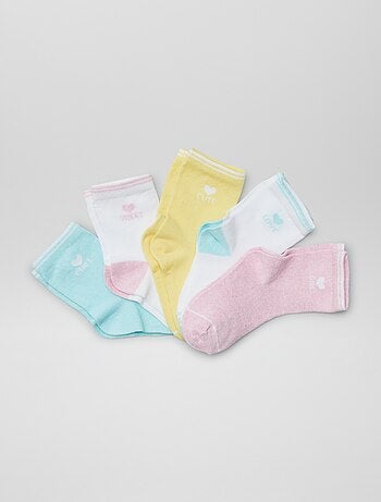 Lot de 5 paires de chaussettes colorées