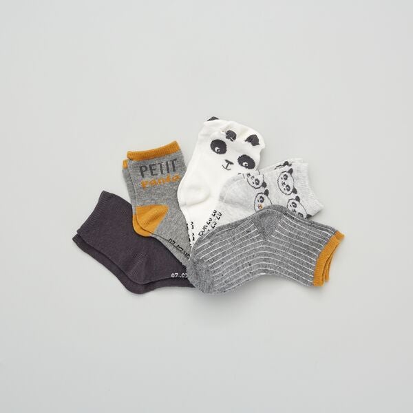 Lot De 5 Paires De Chaussettes Eco Concues Bebe Garcon Gris Kiabi 6 00