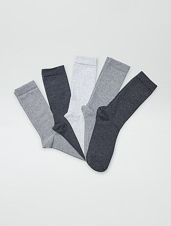 Lot de 5 paires de chaussettes unies