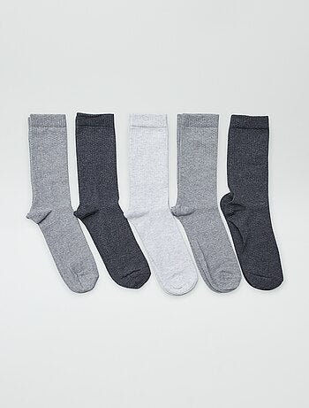 Lot de 5 paires de chaussettes unies