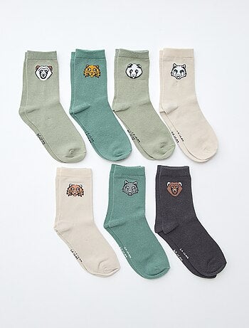 Lot de 7 paires de chaussettes imprimées