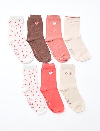 Lot de 7 paires de chaussettes mi-hauteur
