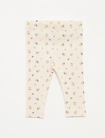 Lot de leggings long 1 imprimé all-over / 1 couleur unie