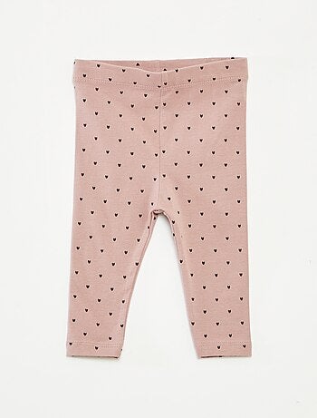 Lot de leggings long 1 imprimé all-over / 1 couleur unie