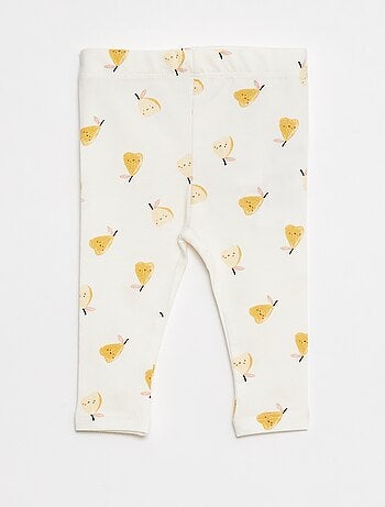 Lot de leggings long 1 imprimé all-over / 1 couleur unie