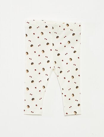 Lot de leggings long 1 imprimé all-over / 1 couleur unie