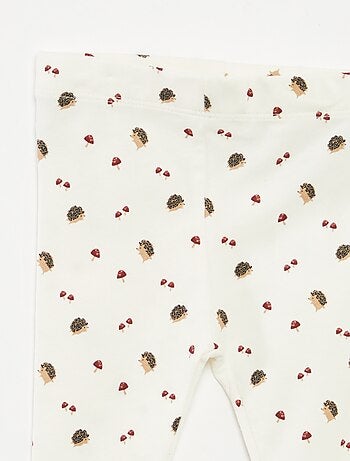 Lot de leggings long 1 imprimé all-over / 1 couleur unie