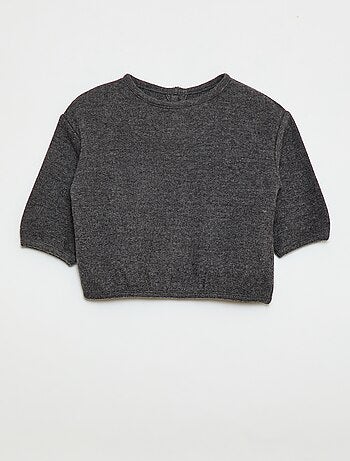 Lot de pull en maille doudou col boutonné