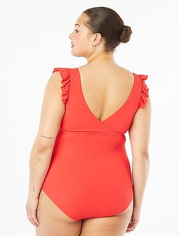 Maillot de bain 1 pièce avec volants