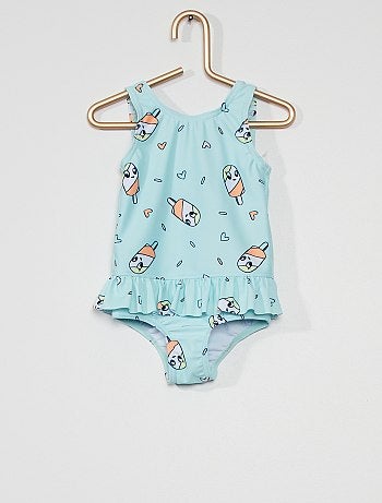 Maillot De Bain Plage Bebe Fille Bebe Bleu Kiabi