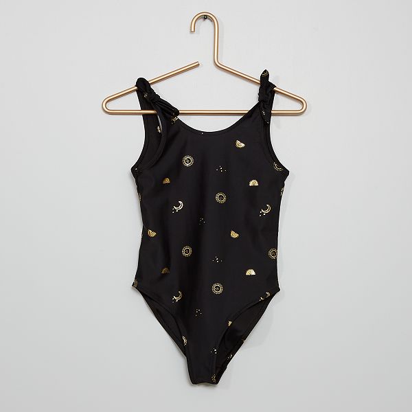 Maillot De Bain 1 Piece Fille Noir Kiabi 9 00