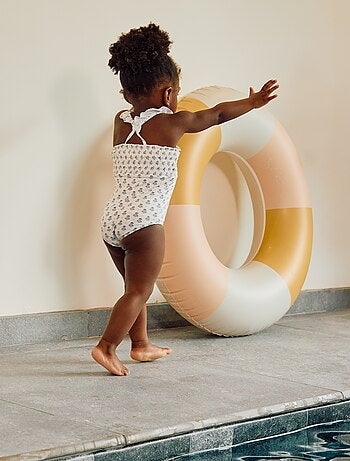 Maillot de bain à imprimé avec volants - 1 pièce