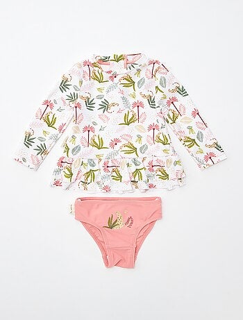 Maillot de bain à manches longues + culotte 'Petit Béguin' - 2 pièces
