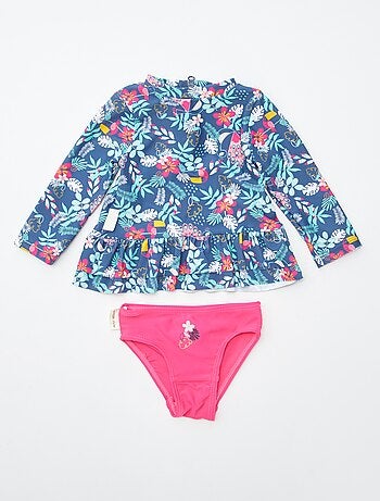 Maillot de bain à manches longues + culotte 'Petit Béguin' - 2 pièces
