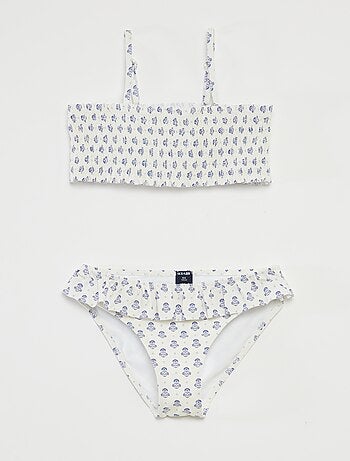 Maillot de bain fleuri - 2 pièces