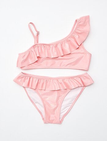 Maillot de bain pailleté et volanté - 2 pièces