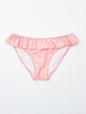 Maillot de bain pailleté et volanté - 2 pièces