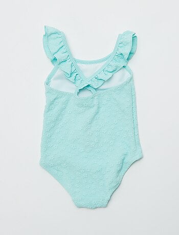 Maillot de bain volanté et brodé - 1 pièce