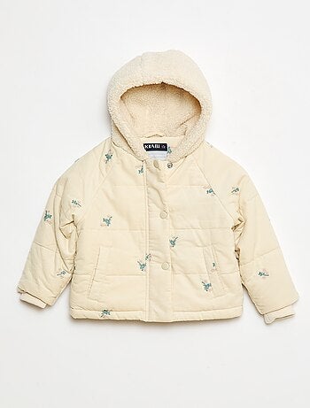 Manteau à capuche en velours