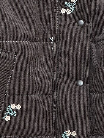Manteau à capuche en velours