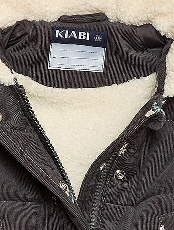 Manteau à capuche en velours
